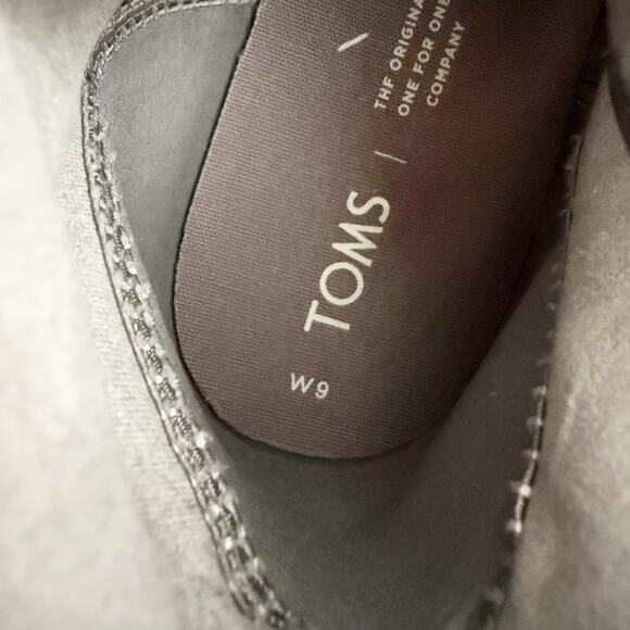 TOMS | Camarillo Sneakers Cement Gray Corduroy Velvet Laces High-Top | Size 9 - Picture 7 of 9